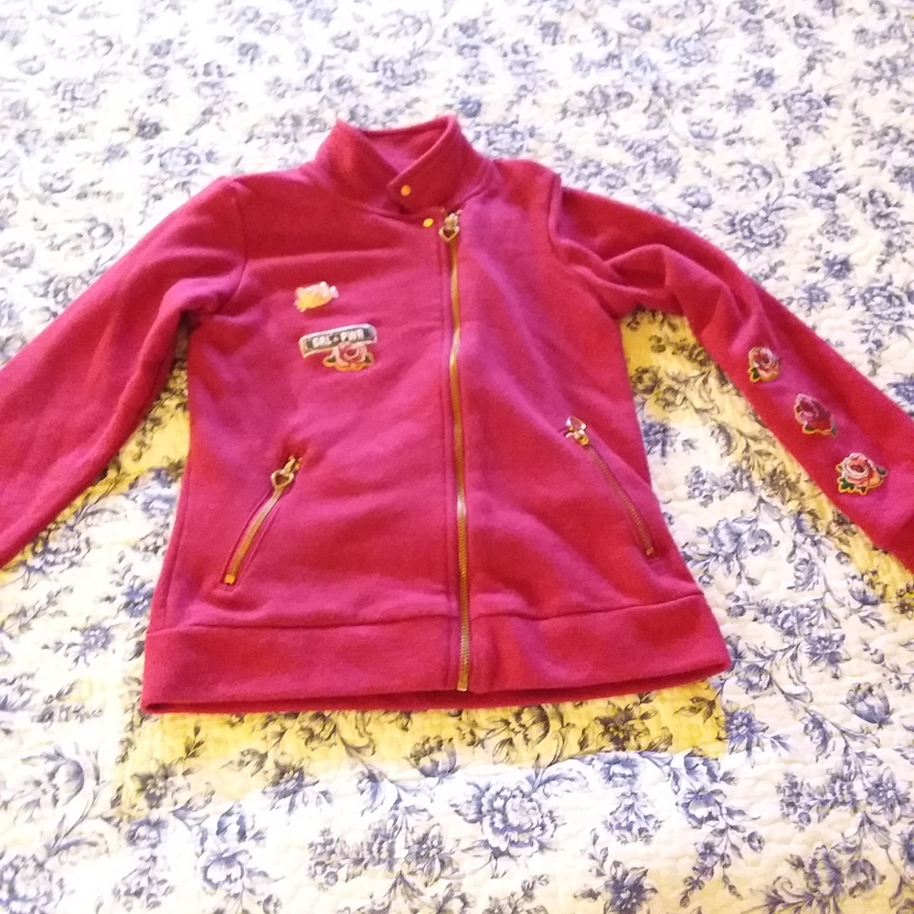 365. pink moto sweater